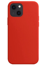 NoXx Hoes Geschikt voor iPhone 15 Hoesje Cover Siliconen Back Case Hoes Met Screenprotector - Rood