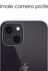 NoXx Hoes Geschikt voor iPhone 15 Hoesje Cover Siliconen Back Case Hoes Met Screenprotector - Transparant