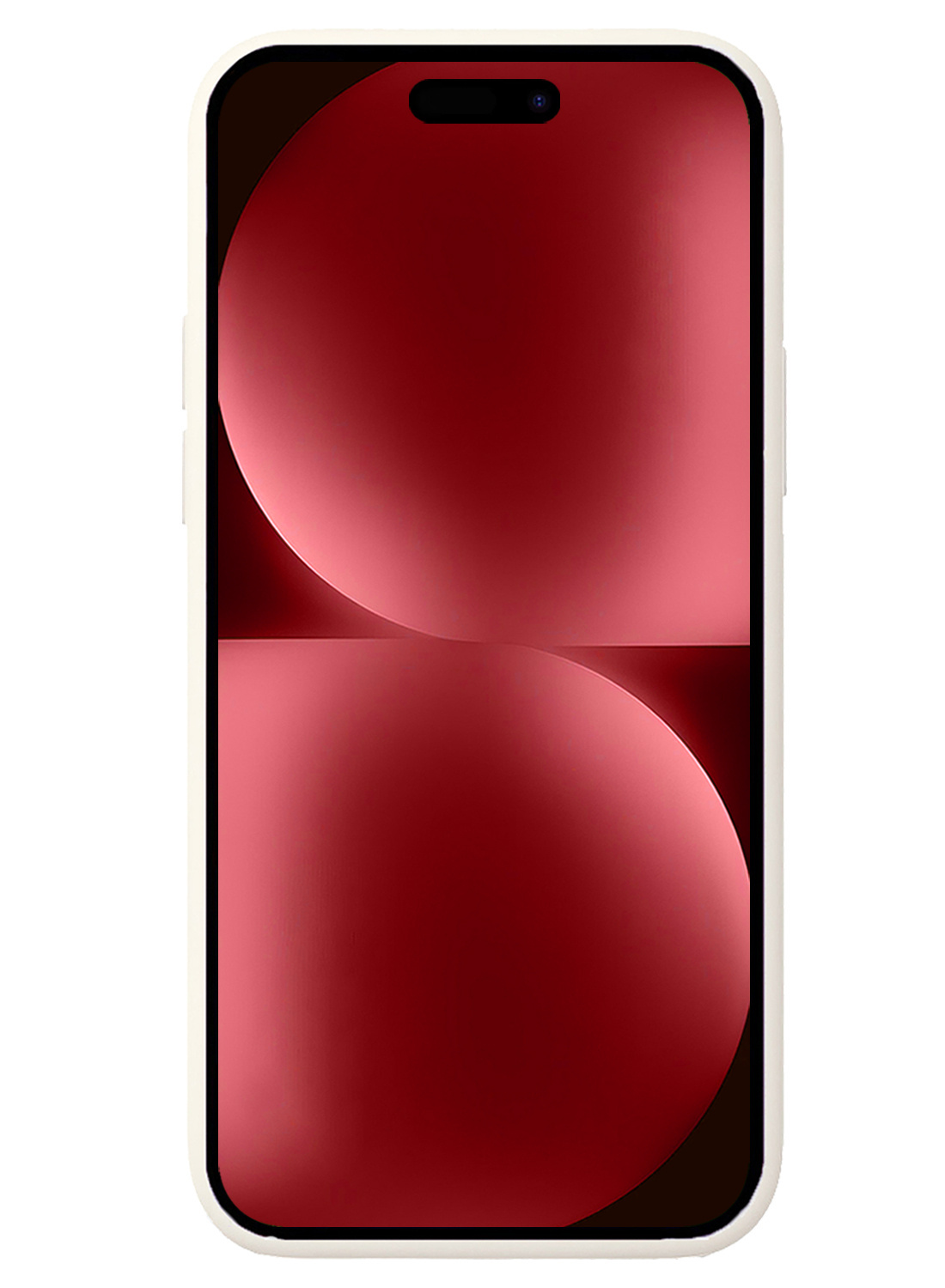 NoXx Hoes Geschikt voor iPhone 15 Hoesje Cover Siliconen Back Case Hoes Met Screenprotector - Wit