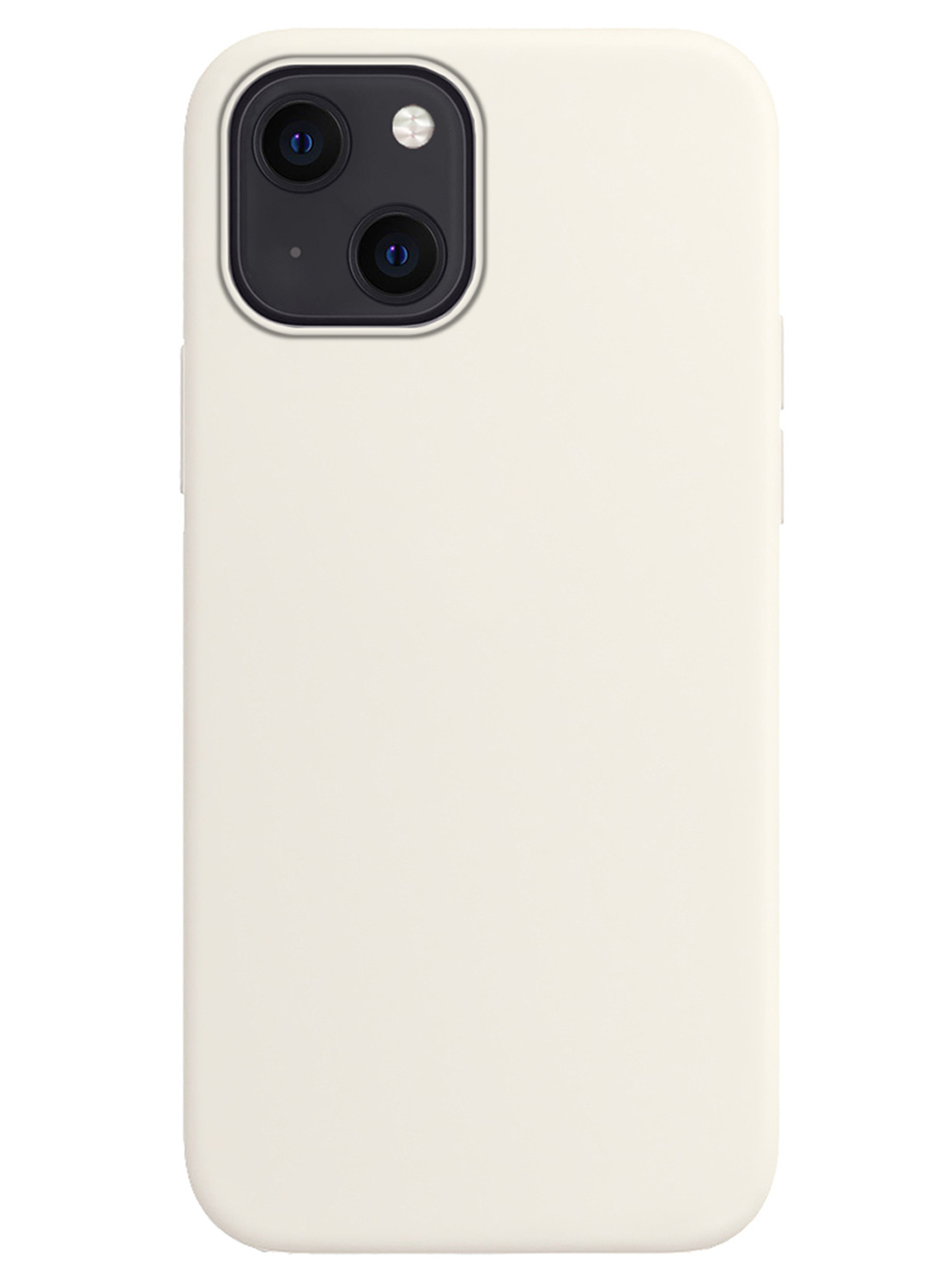 NoXx Hoes Geschikt voor iPhone 15 Plus Hoesje Cover Siliconen Back Case Hoes Met Screenprotector - Wit