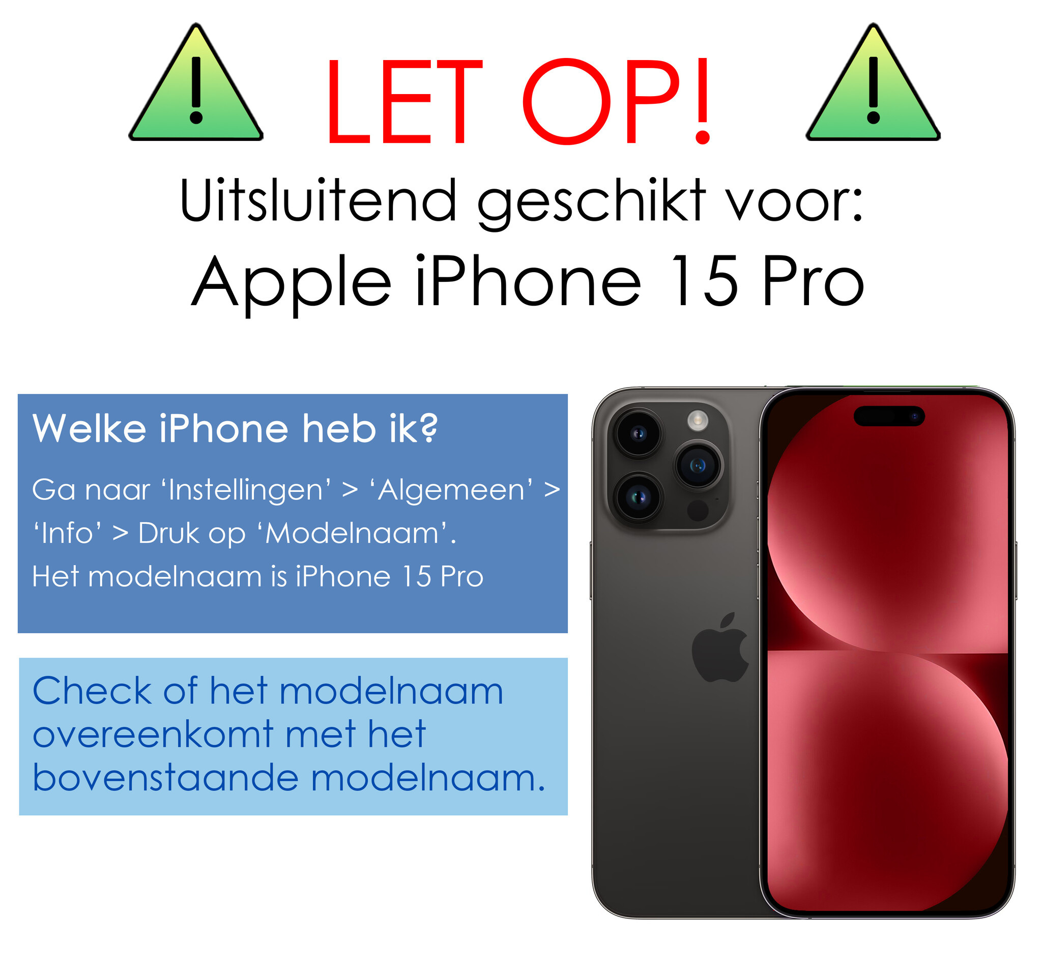 NoXx Hoes Geschikt voor iPhone 15 Pro Hoesje Cover Siliconen Back Case Hoes Met Screenprotector - Geel