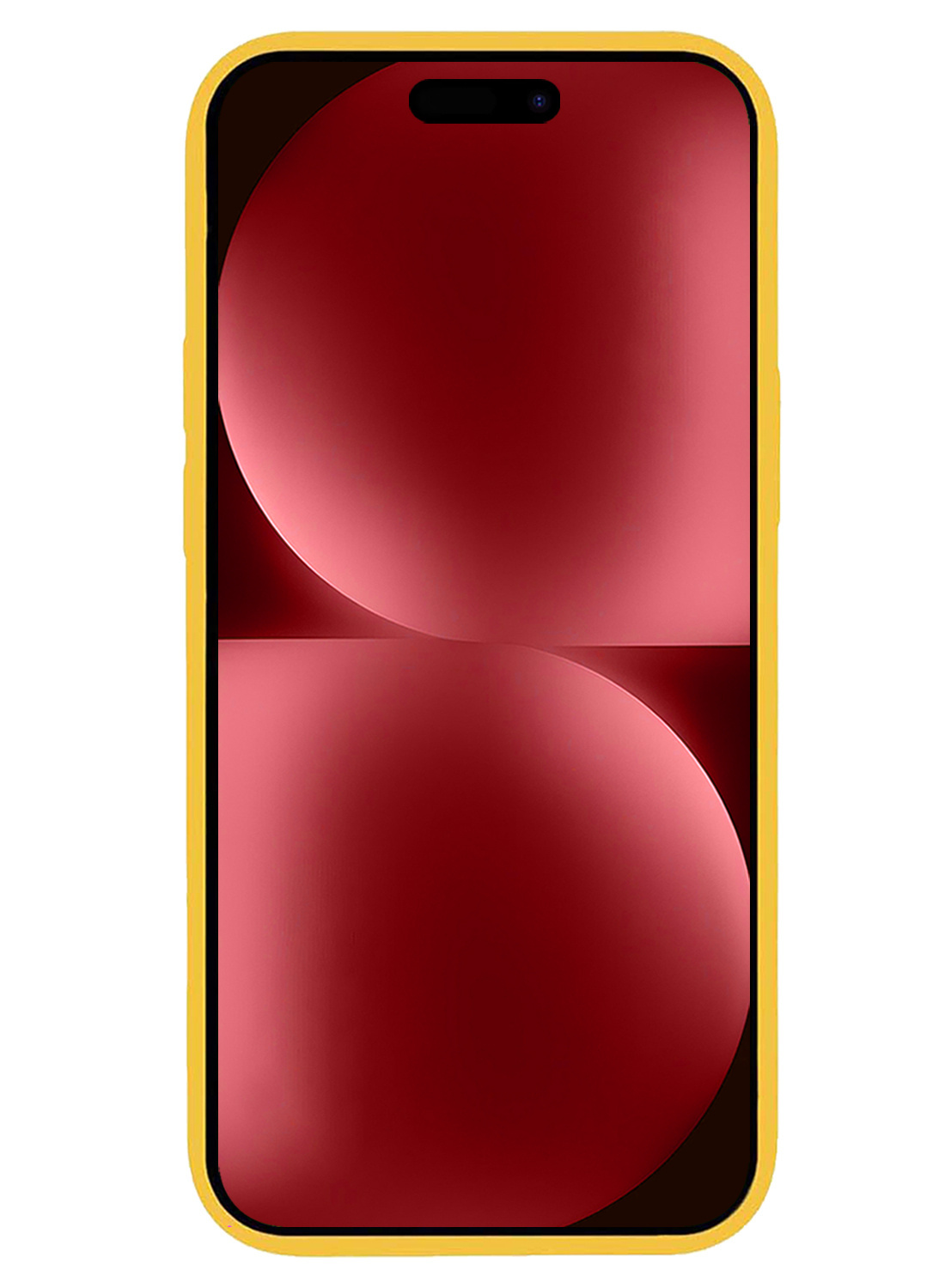 NoXx Hoes Geschikt voor iPhone 15 Pro Hoesje Cover Siliconen Back Case Hoes Met Screenprotector - Geel