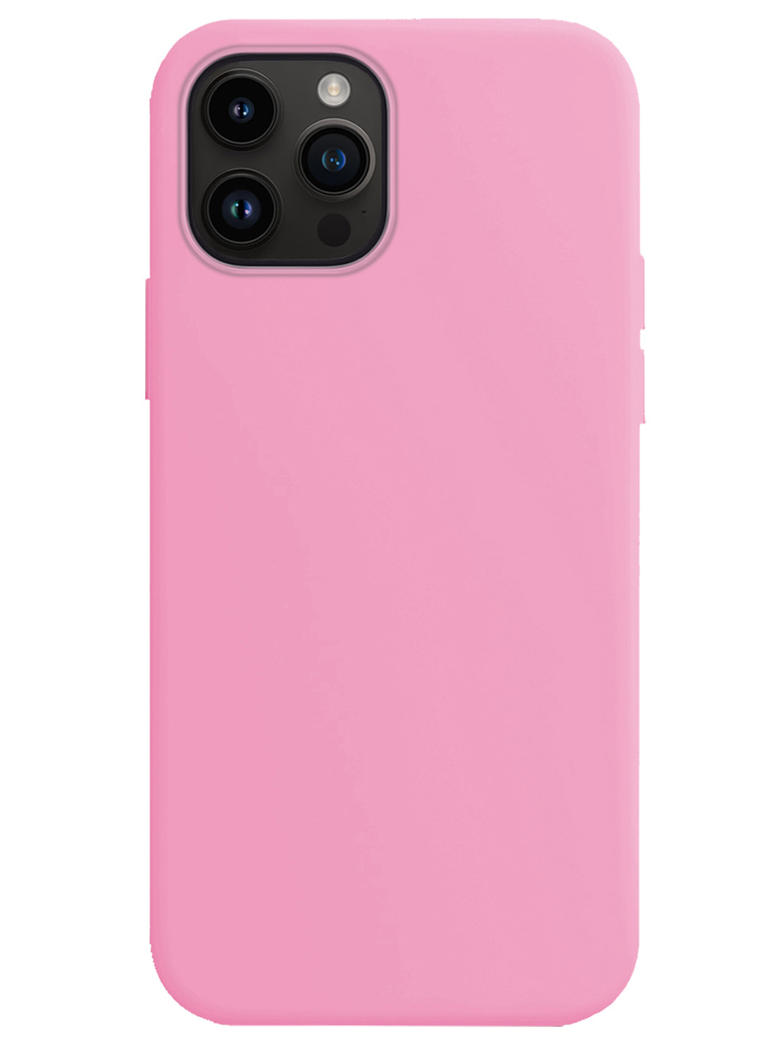 NoXx Hoes Geschikt voor iPhone 15 Pro Hoesje Cover Siliconen Back Case Hoes Met Screenprotector - Lichtroze