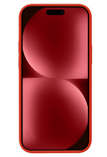 NoXx Hoes Geschikt voor iPhone 15 Pro Hoesje Cover Siliconen Back Case Hoes Met Screenprotector - Rood