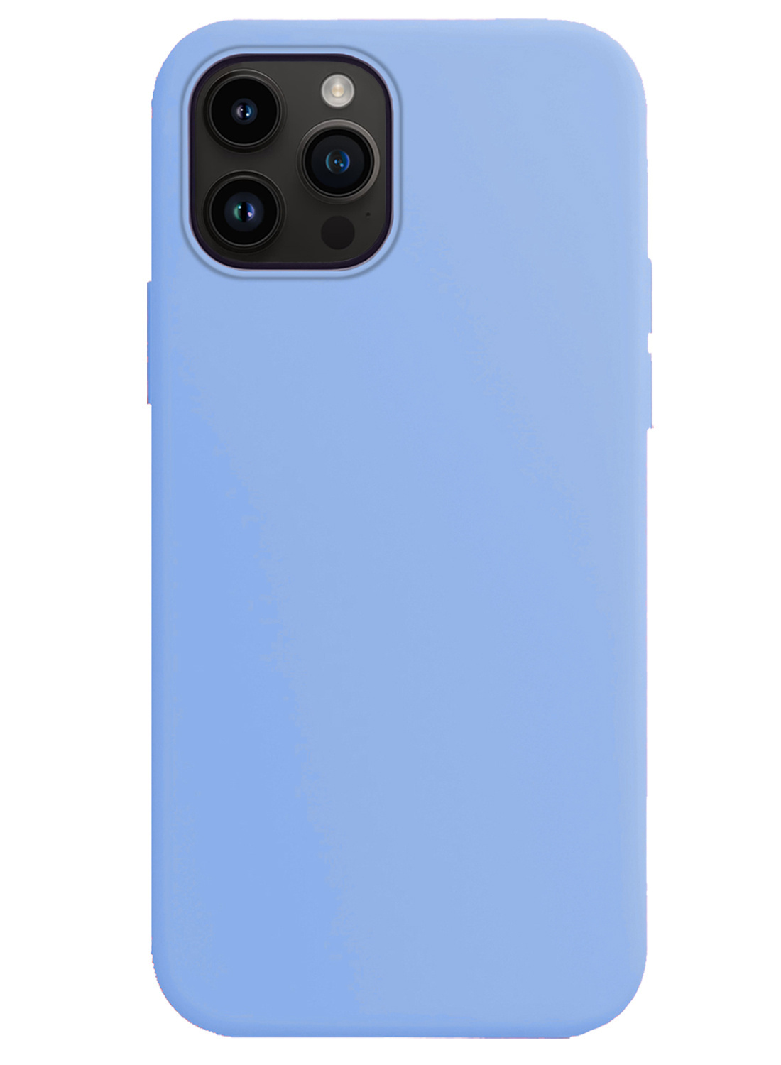 NoXx Hoes Geschikt voor iPhone 15 Pro Max Hoesje Cover Siliconen Back Case Hoes Met Screenprotector - Lichtblauw
