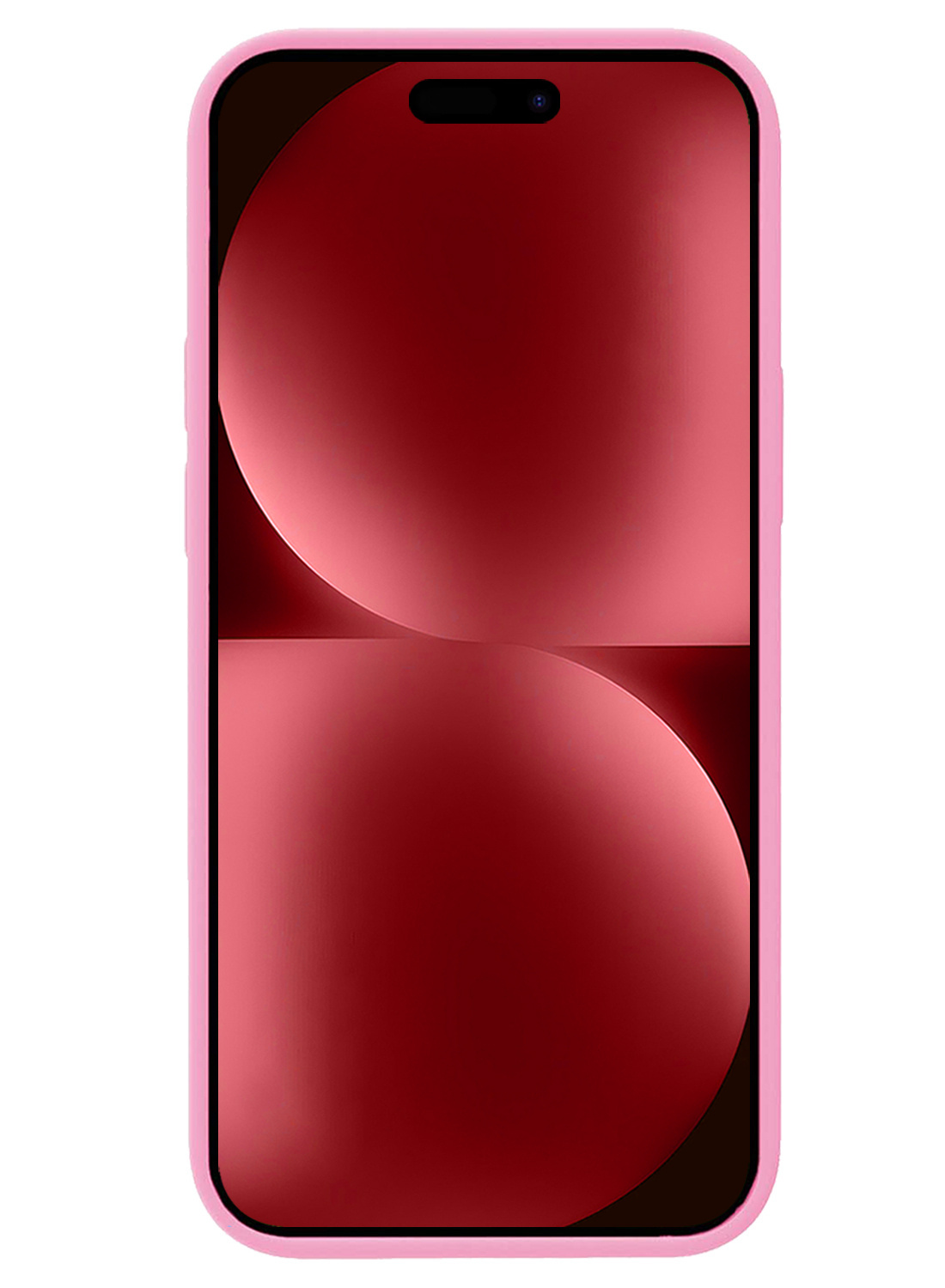 NoXx Hoes Geschikt voor iPhone 15 Pro Max Hoesje Cover Siliconen Back Case Hoes Met Screenprotector - Lichtroze