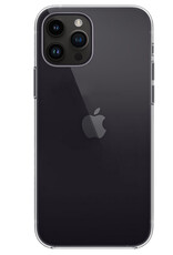 NoXx Hoes Geschikt voor iPhone 15 Pro Max Hoesje Cover Siliconen Back Case Hoes Met 2x Screenprotector - Transparant