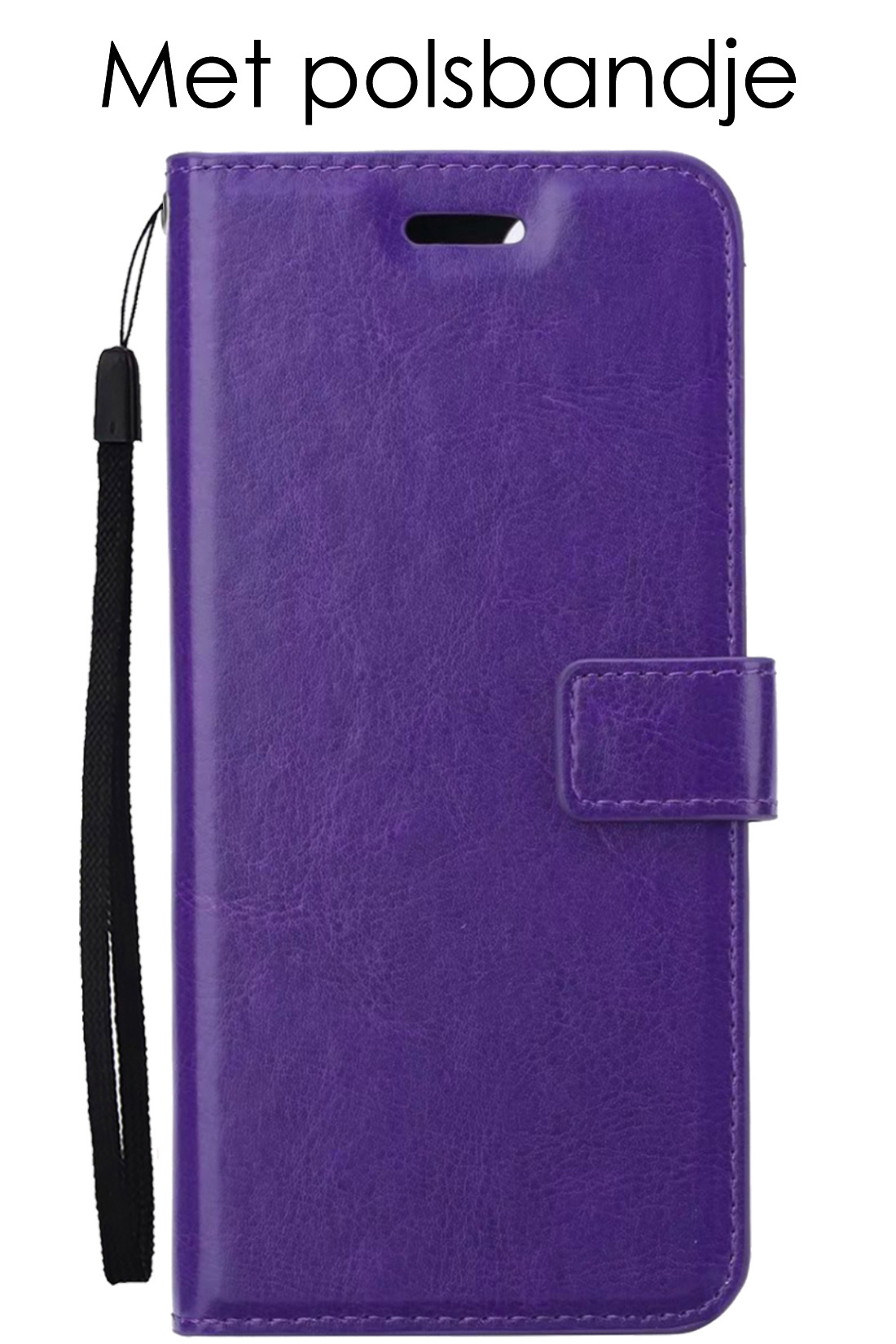 NoXx Hoes Geschikt voor iPhone 15 Plus Hoesje Book Case Hoes Flip Cover Wallet Bookcase Met Screenprotector - Paars
