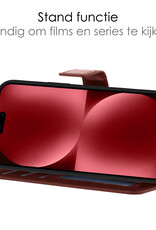 NoXx Hoes Geschikt voor iPhone 15 Pro Max Hoesje Book Case Hoes Flip Cover Wallet Bookcase Met 2x Screenprotector - Bruin