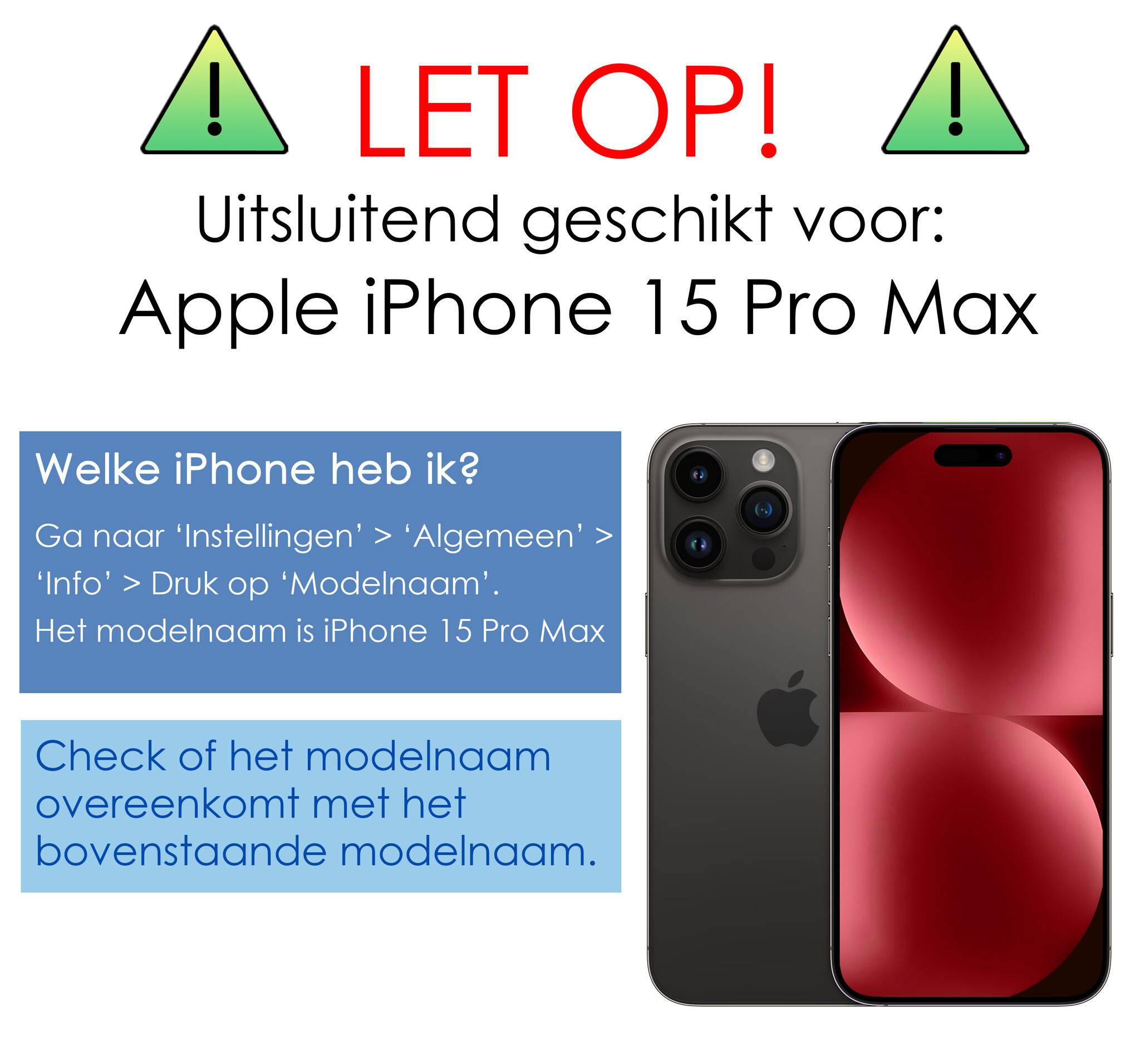 NoXx Hoes Geschikt voor iPhone 15 Pro Max Hoesje Book Case Hoes Flip Cover Wallet Bookcase Met 2x Screenprotector - Zwart