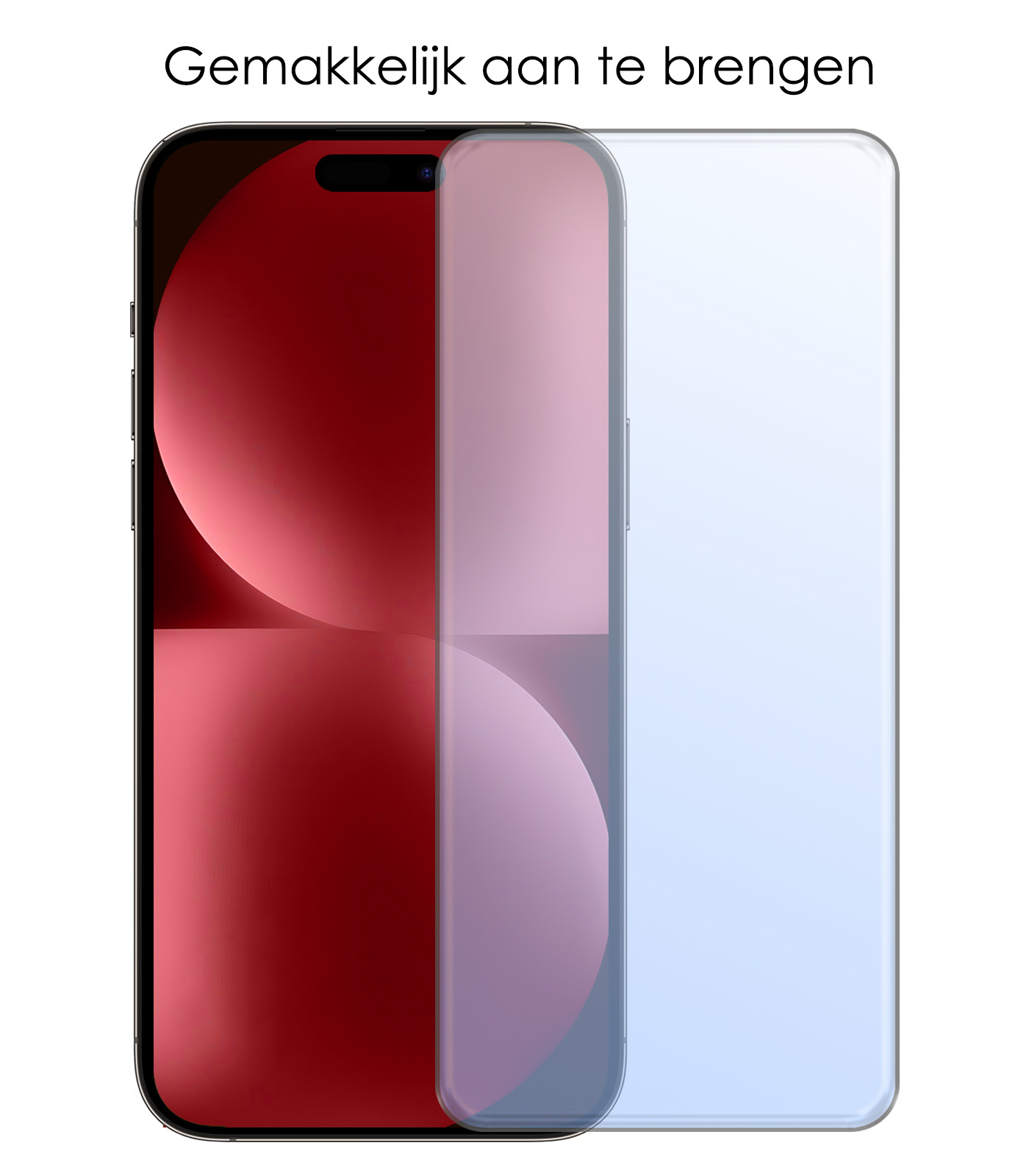 NoXx Hoes Geschikt voor iPhone 15 Pro Hoesje Cover Siliconen Back Case Hoes Met 2x Screenprotector - Wit