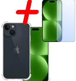 BASEY. BASEY. iPhone 15 Hoesje Shockproof Met Screenprotector