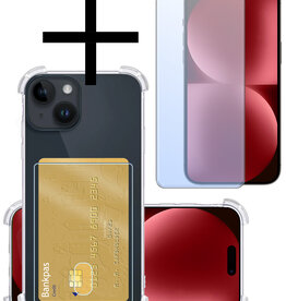 NoXx NoXx iPhone 15 Plus Hoesje Pashouder Met Screenprotector