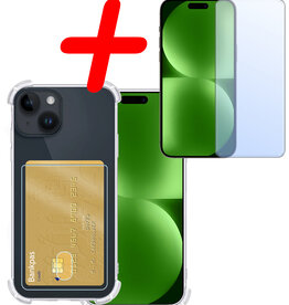 BASEY. BASEY. iPhone 15 Hoesje Pashouder Met Screenprotector