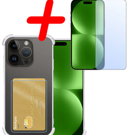 BASEY. BASEY. iPhone 15 Pro Max Hoesje Pashouder Met Screenprotector