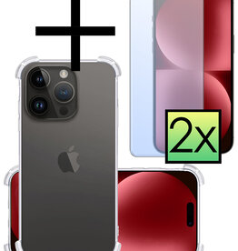 NoXx NoXx iPhone 15 Pro Max Hoesje Shockproof Met 2x Screenprotector