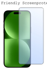 BASEY. Hoes Geschikt voor iPhone 15 Plus Hoesje Shock Proof Case Hoes Siliconen Met Screenprotector - Hoesje Geschikt voor iPhone 15 Plus Hoes Cover Shockproof - Transparant