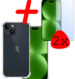 BASEY. BASEY. iPhone 15 Plus Hoesje Shockproof Met 2x Screenprotector
