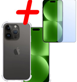 BASEY. BASEY. iPhone 15 Pro Hoesje Shockproof Met Screenprotector