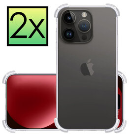 NoXx NoXx iPhone 15 Pro Max Hoesje Shockproof - Transparant - 2 PACK