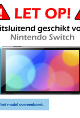 Nomfy Hoesje Geschikt voor Nintendo Switch Hoes Bescherm Case Hardcover Met Screenprotector - Hoes Geschikt voor Nintendo Switch Case - Zwart