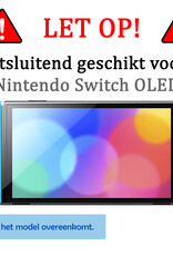 BASEY. Hoesje Geschikt voor Nintendo Switch OLED Case Hoes Hard Cover Met Screenprotector - Bescherm Case Geschikt voor Nintendo Switch OLED Hoes - Blauw