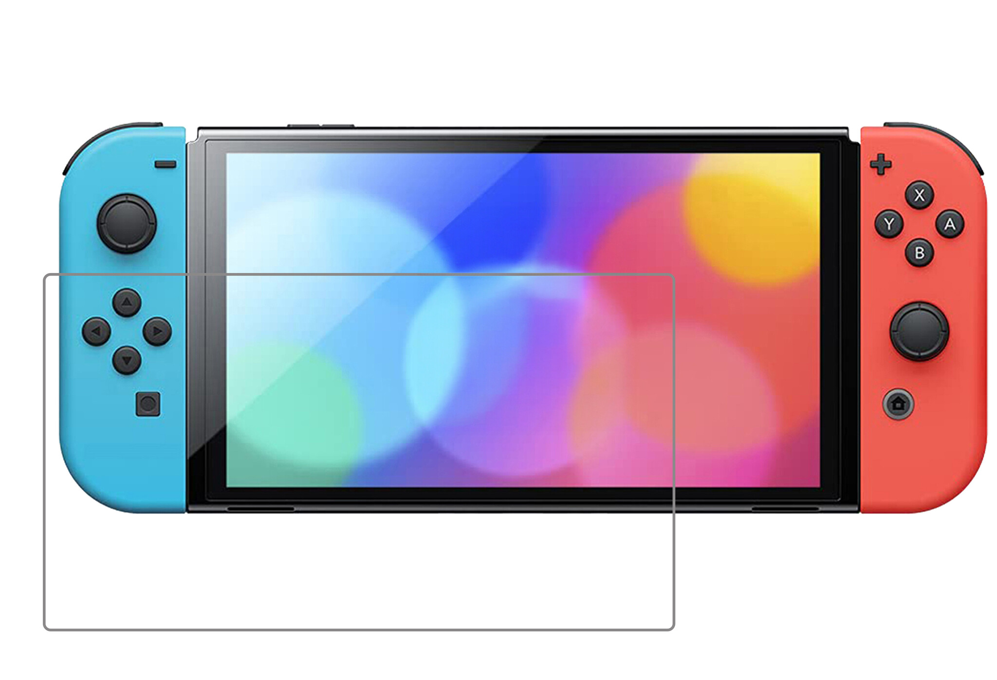 Nomfy Hoesje Geschikt voor Nintendo Switch OLED Hoes Bescherm Case Hardcover Met Screenprotector - Hoes Geschikt voor Nintendo Switch OLED Case - Roze