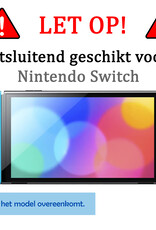 BASEY. Hoesje Geschikt voor Nintendo Switch Case Hoes Hard Cover Met Screenprotector - Bescherm Case Geschikt voor Nintendo Switch Hoes - Zwart