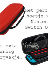 BASEY. Hoesje Geschikt voor Nintendo Switch Case Hoes Hard Cover Met Screenprotector - Bescherm Case Geschikt voor Nintendo Switch Hoes - Rood