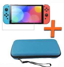 Nomfy Nomfy Nintendo Switch Hoesje Met Screenprotector - Blauw