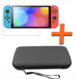 Nomfy Nomfy Nintendo Switch OLED Hoesje Met Screenprotector - Grijs