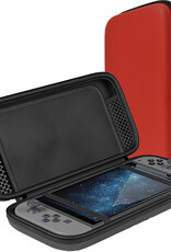 NoXx Hoesje Geschikt voor Nintendo Switch Case Hoes Hard Cover Koord Met Screenprotector - Hoes Geschikt voor Nintendo Switch Hoes - Rood