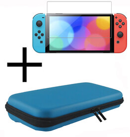 NoXx NoXx Nintendo Switch OLED Hoesje Met Screenprotector - Blauw