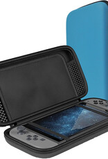 NoXx Hoesje Geschikt voor Nintendo Switch OLED Case Hoes Hard Cover Koord Met Screenprotector - Hoes Geschikt voor Nintendo Switch OLED Hoes - Blauw