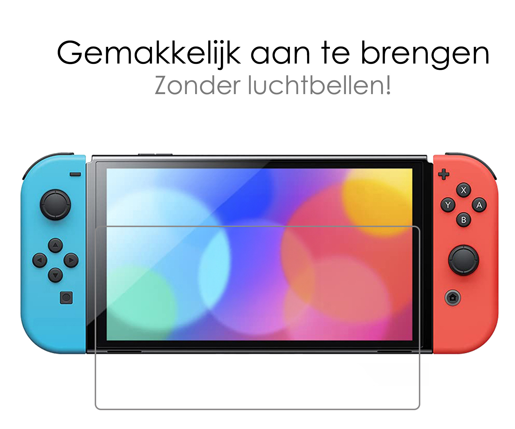 NoXx Hoesje Geschikt voor Nintendo Switch OLED Case Hoes Hard Cover Koord Met Screenprotector - Hoes Geschikt voor Nintendo Switch OLED Hoes - Grijs