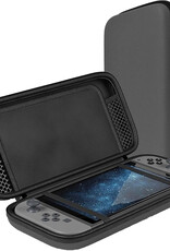 NoXx Hoesje Geschikt voor Nintendo Switch OLED Case Hoes Hard Cover Koord Met Screenprotector - Hoes Geschikt voor Nintendo Switch OLED Hoes - Grijs