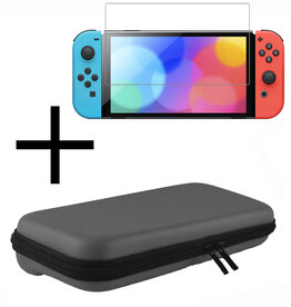 NoXx NoXx Nintendo Switch OLED Hoesje Met Screenprotector - Grijs