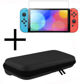 NoXx NoXx Nintendo Switch OLED Hoesje Met Screenprotector - Zwart