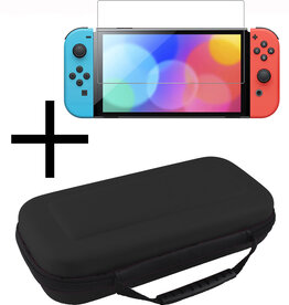 NoXx NoXx Nintendo Switch Hoesje Handvat Met Screenprotector - Zwart