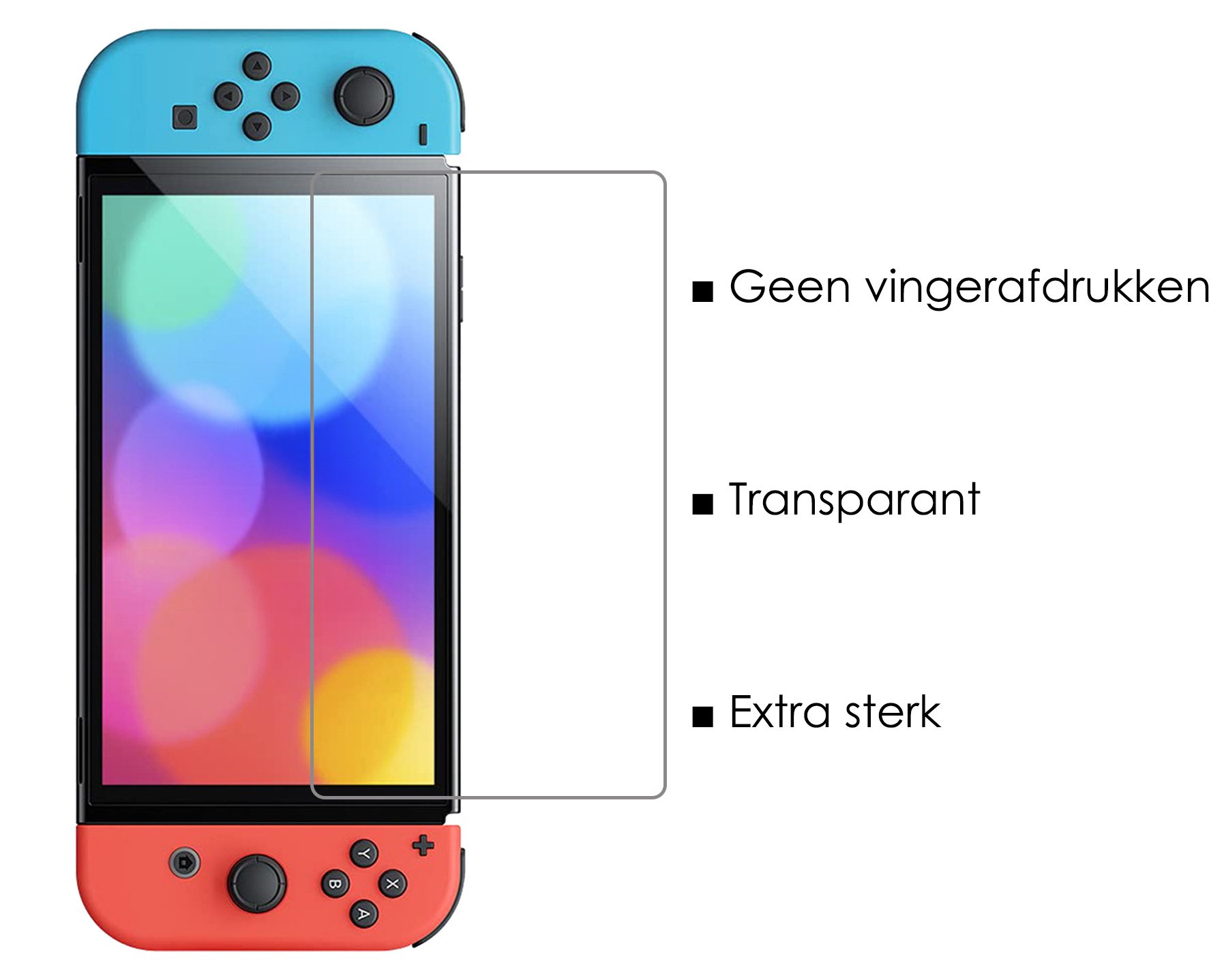 NoXx Hoesje Geschikt voor Nintendo Switch Case Hoes Hard Cover Met Screenprotector - Hoes Geschikt voor Nintendo Switch Hoes - Zwart