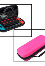 NoXx Hoesje Geschikt voor Nintendo Switch Case Hoes Hard Cover Met Screenprotector - Hoes Geschikt voor Nintendo Switch Hoes - Roze
