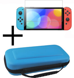 NoXx NoXx Nintendo Switch Hoesje Handvat Met Screenprotector - Blauw