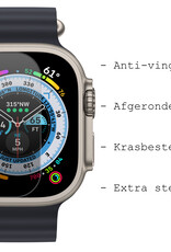 BASEY. Screenprotector Geschikt voor Apple Watch Ultra 2 Screenprotector Tempered Glass Beschermglas - Screenprotector Geschikt voor Apple Watch Ultra 2 (49 mm) Screen Protector - 3 Stuks
