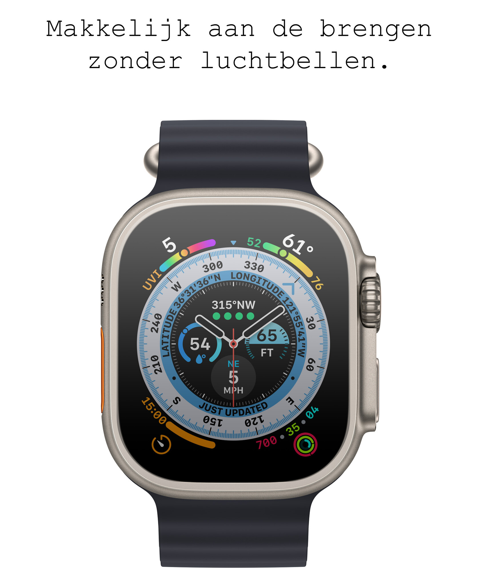 BASEY. Screenprotector Geschikt voor Apple Watch Ultra 2 Screenprotector Tempered Glass Beschermglas - Screenprotector Geschikt voor Apple Watch Ultra 2 (49 mm) Screen Protector - 3 Stuks