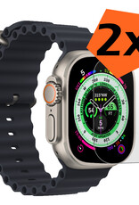 Nomfy Screenprotector Geschikt voor Apple Watch Ultra 2 Screenprotector Bescherm Glas - Screen Protector Geschikt voor Apple Watch Ultra 2 (49 mm) Screenprotector Tempered Glass - 2 PACK