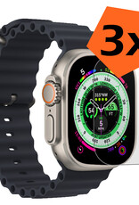 Nomfy Screenprotector Geschikt voor Apple Watch Ultra 2 Screenprotector Bescherm Glas - Screen Protector Geschikt voor Apple Watch Ultra 2 (49 mm) Screenprotector Tempered Glass - 3 PACK