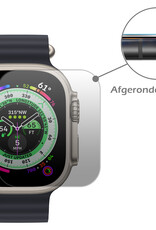 Nomfy Screenprotector Geschikt voor Apple Watch Ultra 2 Screenprotector Bescherm Glas - Screen Protector Geschikt voor Apple Watch Ultra 2 (49 mm) Screenprotector Tempered Glass - 3 PACK