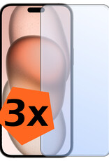 Nomfy Screenprotector Geschikt voor iPhone 15 Pro Screenprotector Bescherm Glas Tempered Glass - Screenprotector Geschikt voor iPhone 15 Pro Screen Protector - 3 PACK