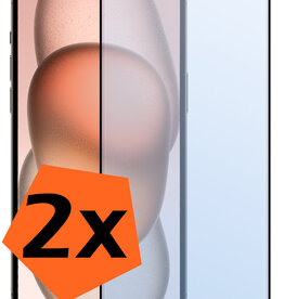 Nomfy Nomfy iPhone 15 Screenprotector Full Cover - 2 PACK