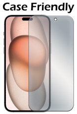 Nomfy Screenprotector Geschikt voor iPhone 15 Pro Max Screenprotector Privacy Bescherm Glas - Screenprotector Geschikt voor iPhone 15 Pro Max Privacy Screenprotector Tempered Glass - 2 PACK